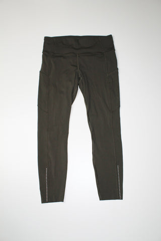 Lululemon dark olive fast and free tight, size 10 (25") *reflective (price reduced: was $58)
