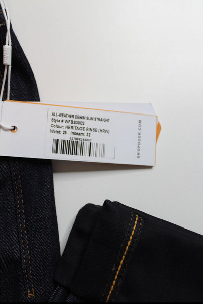 Duer all weather denim mid rise slim straight, size 25 *new with tags (price reduced: was $140)