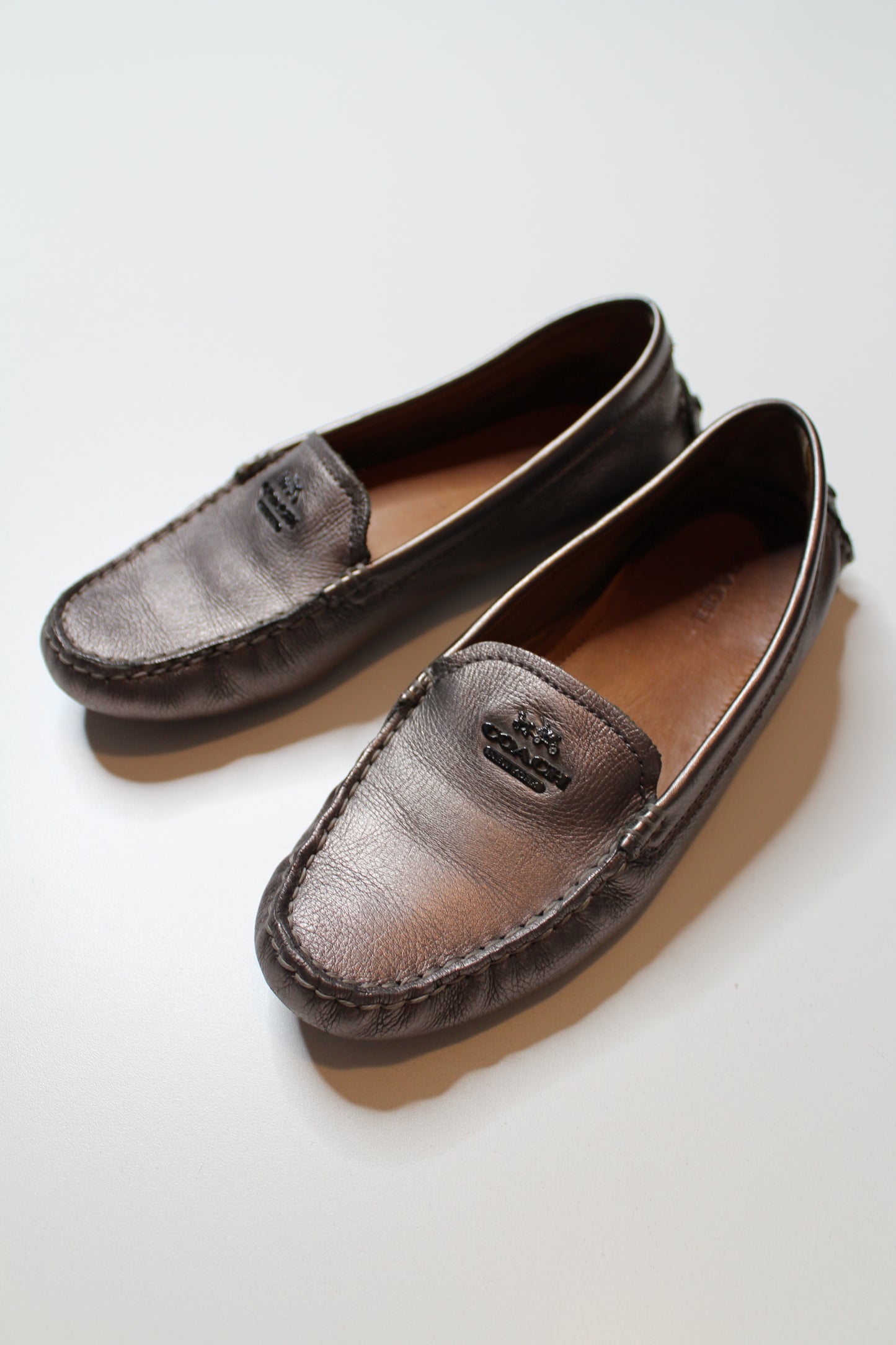 Coach metallic ‘fredrica’ loafers, size 6.5 (additional 20% off)