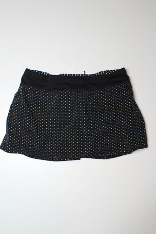 Lululemon chevron dot black/black pace setter skirt, size 10 *regular (price reduced: was $30)
