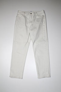 Oak + Fort cream straight leg high rise jeans, size 28 (additional 50% off)