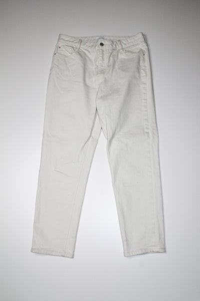 Oak + Fort cream straight leg high rise jeans, size 28 (additional 50% off)