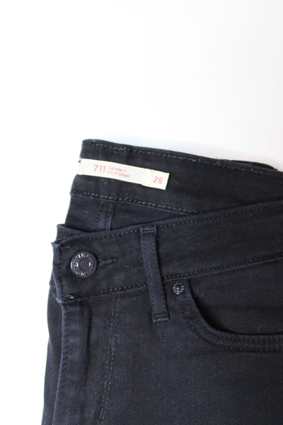 Levis black 711 skinny jeans, size 26 (28”) (price reduced: was $48)