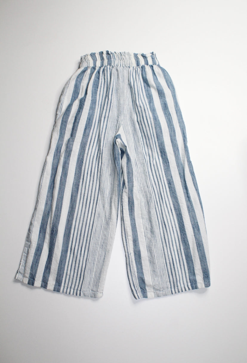 Angie blue/white wide leg lightweight  crop pant, size small (price reduced: was $18)