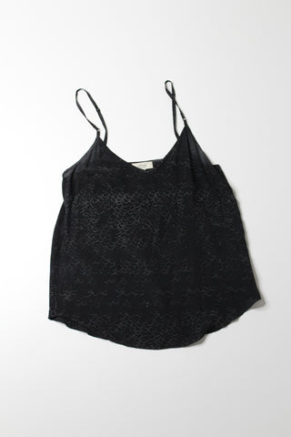 Aritzia wilfred black pattern silk cami, size xs (loose fit)
