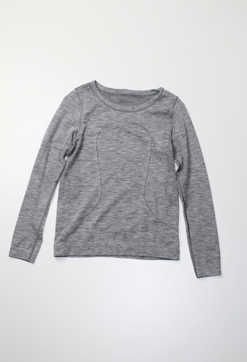 Lululemon heathered grey swiftly breeze long sleeve, size 4