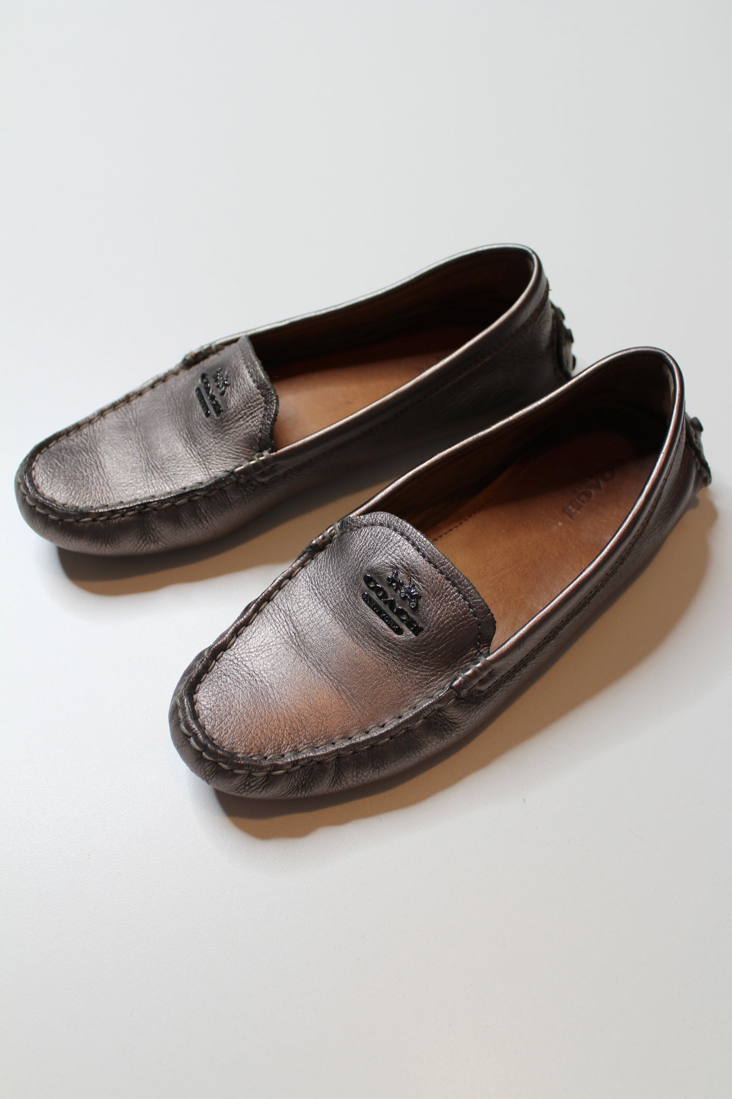 Coach metallic ‘fredrica’ loafers, size 6.5 (additional 20% off)