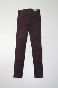 Rag & Bone burgundy skinny jeans, size 24 *intentional fade (price reduced: was $58)