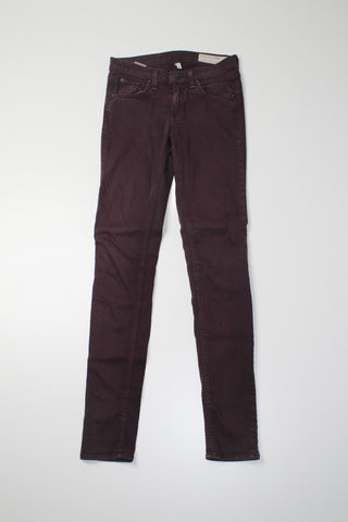 Rag & Bone burgundy skinny jeans, size 24 *intentional fade (additional 50% off)