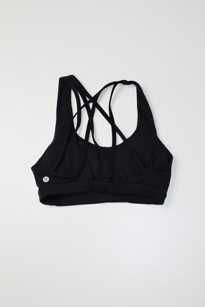 Lululemon black ‘free to be serene’ bra, size 4 (price reduced: was $30)