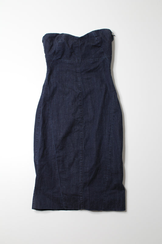 Club Monaco strapless denim dress, size 0 (price reduced: was $42)