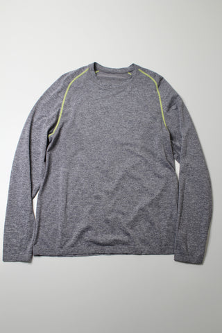 Mens lulu grey metal vent long sleeve, size large (price reduced: was $38)