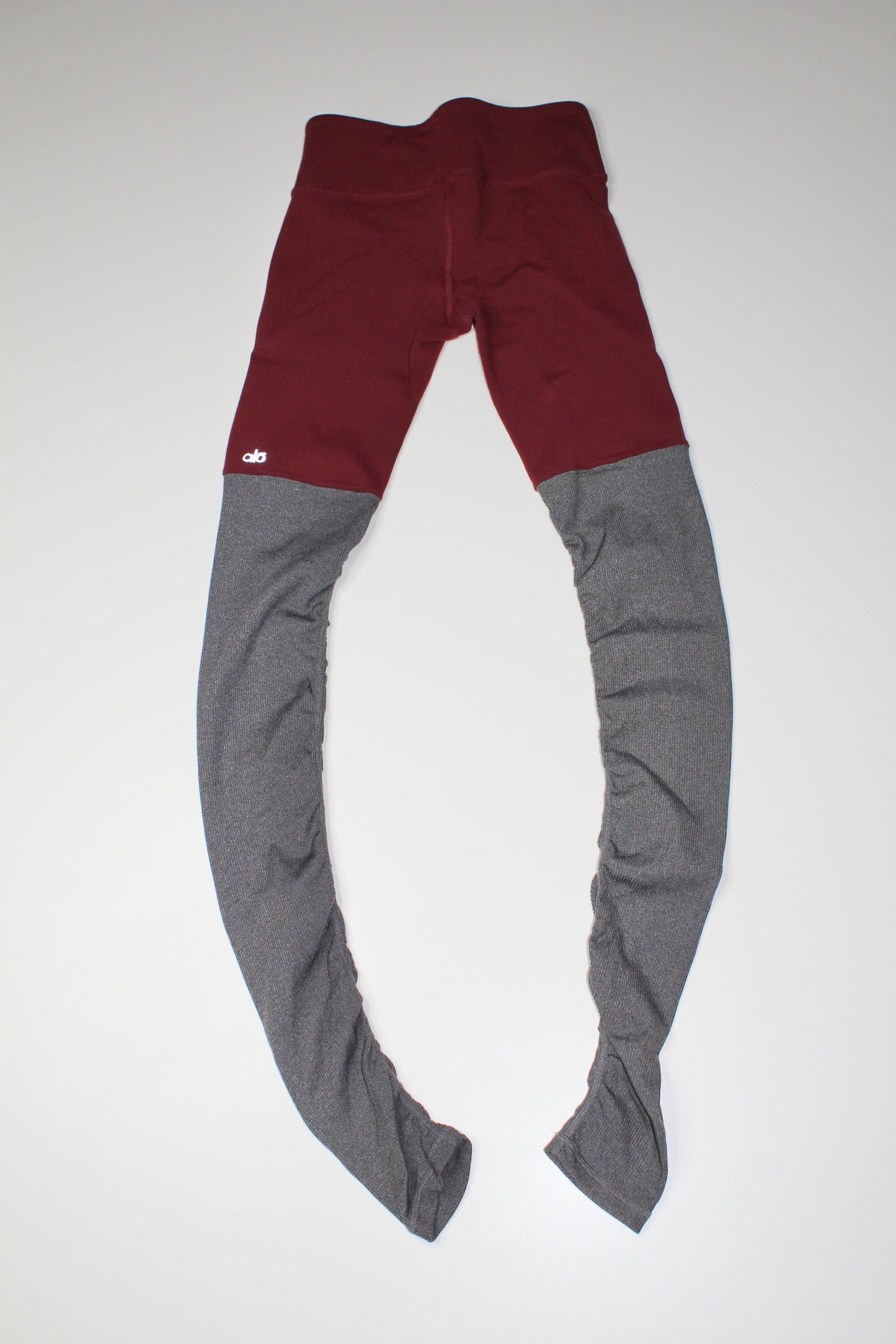 Alo Yoga wine/grey goddess leggings, size small (price reduced: was $58)