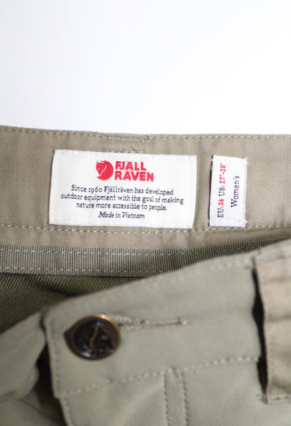 Fjallraven light olive curved fit nikka shorts, size EU 34 (Fit like size small) (price reduced: was $40)