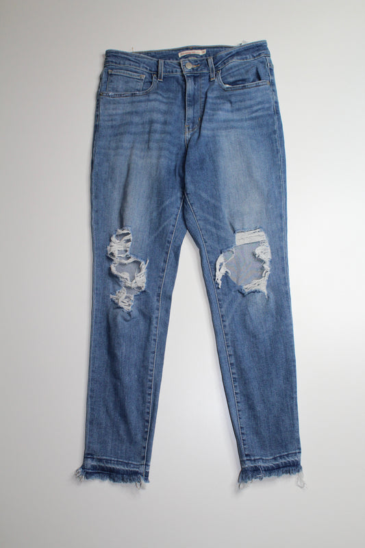 Levis 721 distressed high rise skinny, size 30