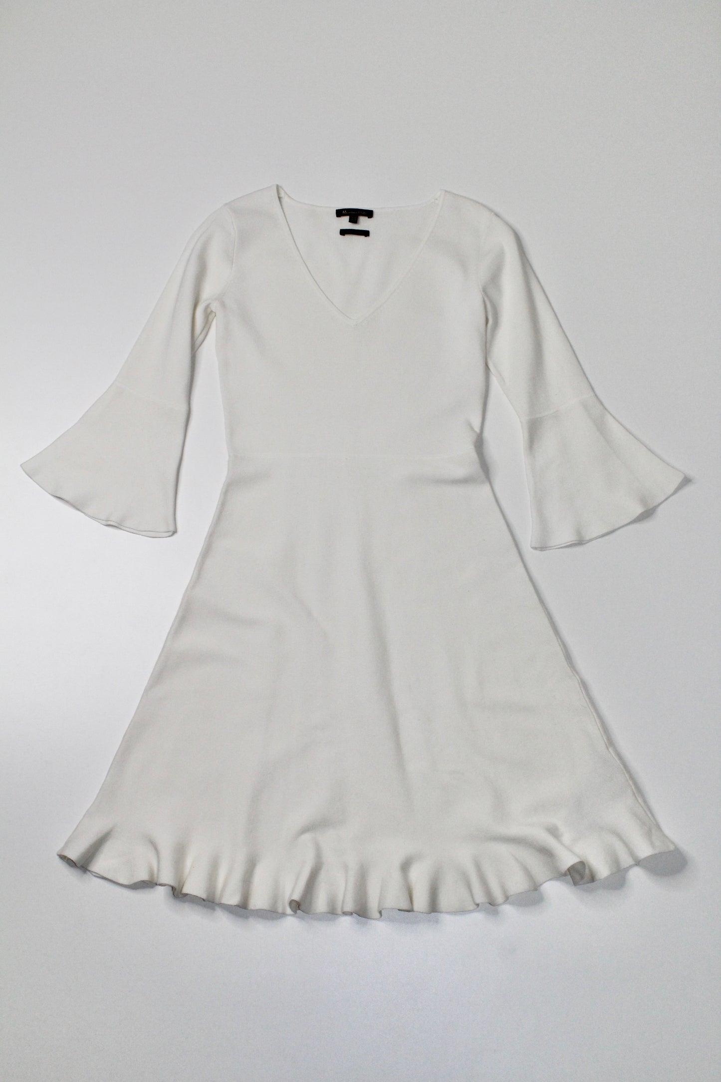 Massimo Dutti ivory bell sleeve dress, size xs (price reduced: was $58)