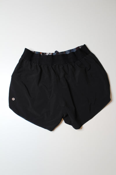 Lululemon biggie so fly pizzaz multi/black ‘go the distance’ shorts, size 10 (4”) *reversible