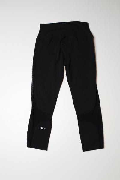 Alo Yoga black mesh crop legging, size small