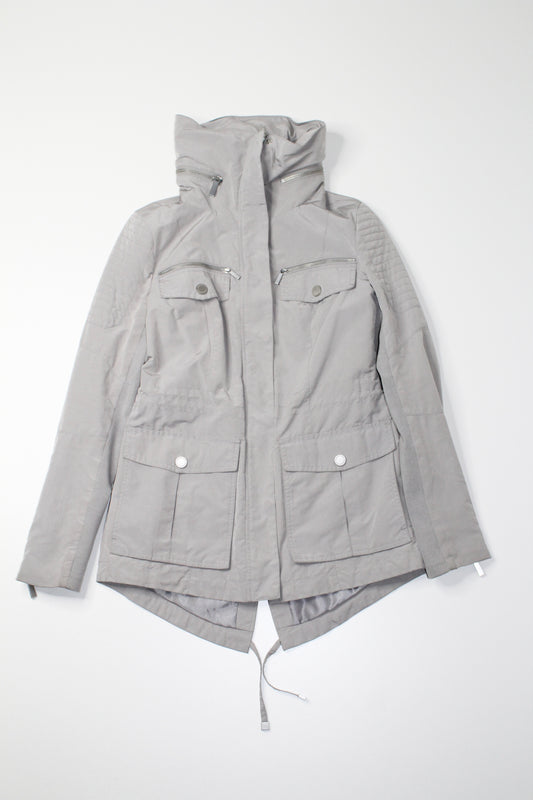 BCBG light grey rain jacket, size xsmall (price reduced: was $100)