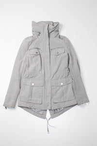 BCBG light grey rain jacket, size xsmall (price reduced: was $120)