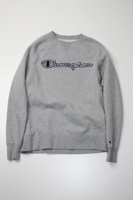 Champion grey crew sweatshirt, size small (relaxed fit)