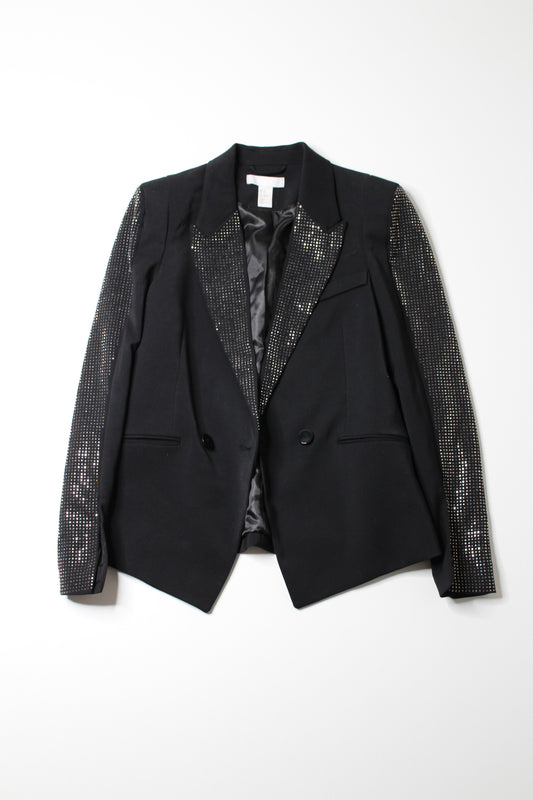 H&M black bedazzled blazer, size 2 (additional 50% off)