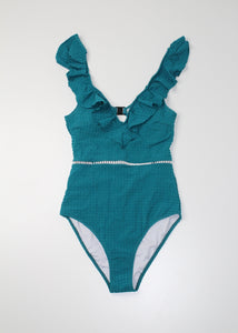 Cupshe ruffle one piece swimsuit, size small *new with tags