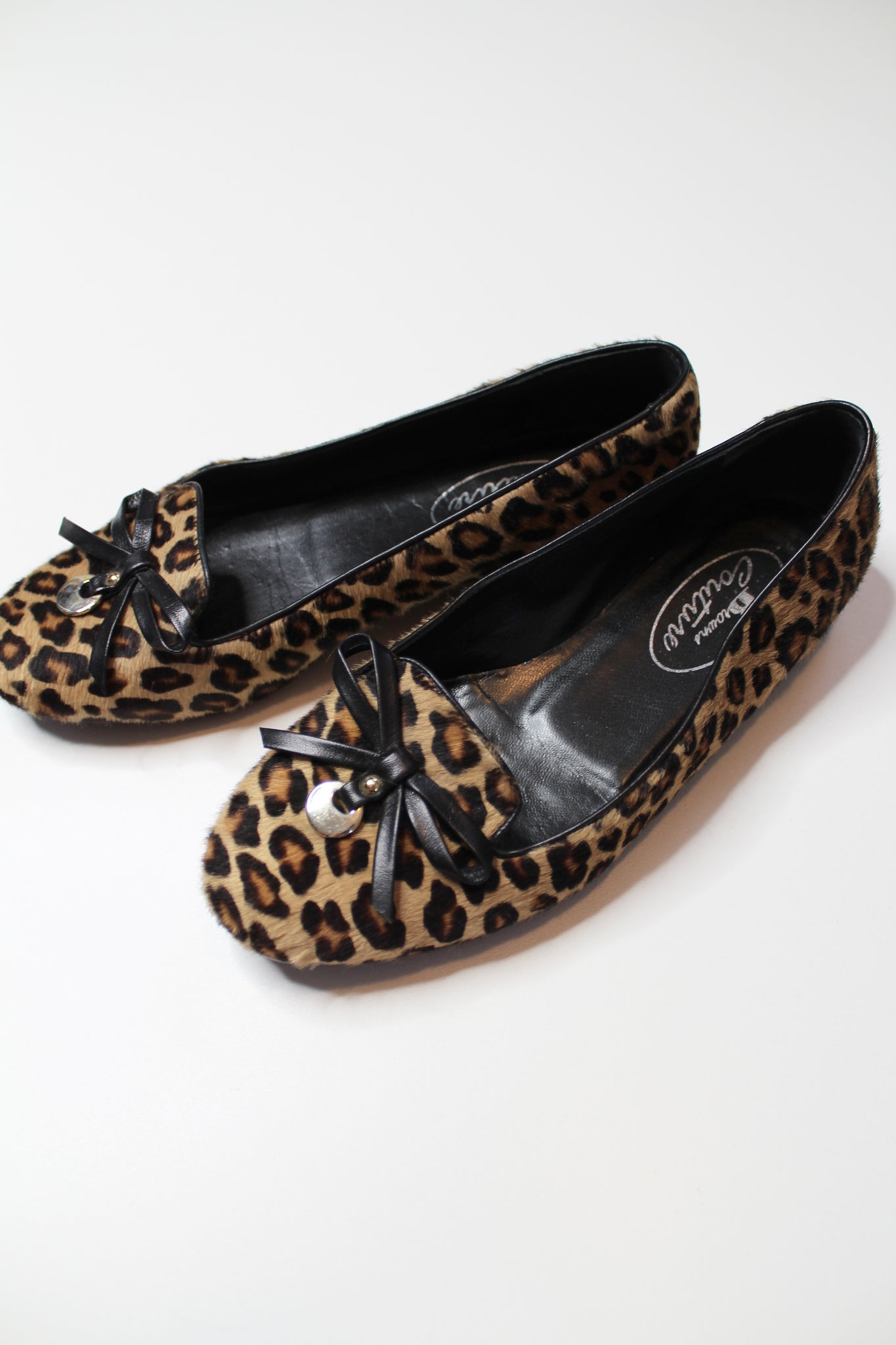 Browns leopard print flats, size 6.5 (price reduced: was $48)