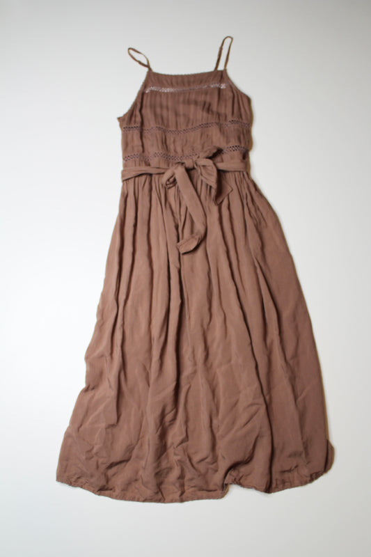 Aritzia wilfred fawn boho midi dress, size small