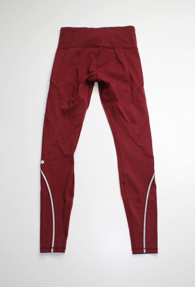 Lululemon deep rouge cadence crusher tights, size 6 (price reduced: was $58) (price reduced: was $58)