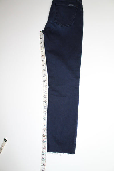 7 for all mankind mid rise ankle skinny denim, size 24 (fits 24/25) (24”) (price reduced: was $58)