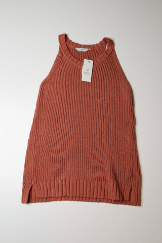 Denver Hayes dark peach knit sleeveless sweater, size small *new with tags (price reduced: was $25) additional 20% off)