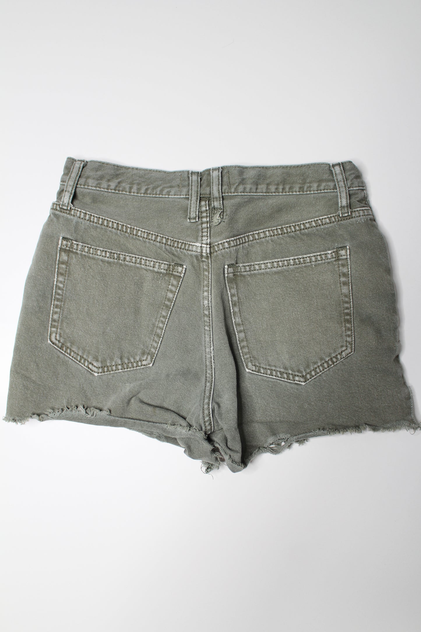 Free People we the free sage green denim shorts, size 27 (additional 50% off)