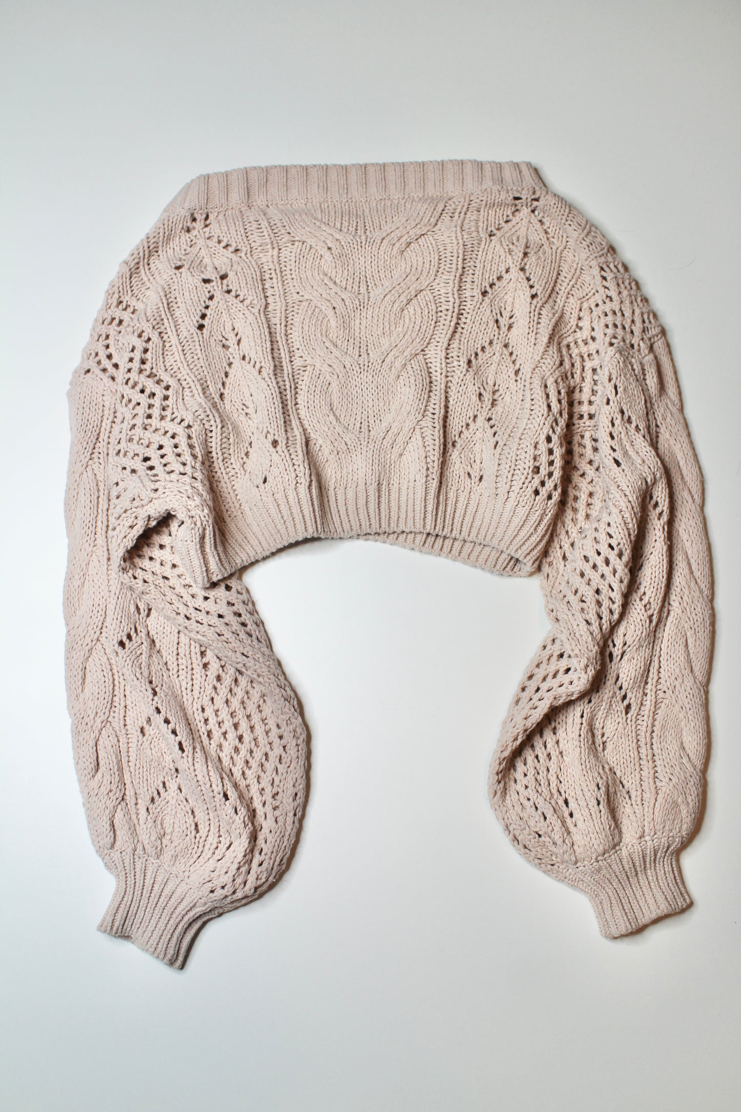 Garb & Guise chunky knit cropped sweater, size medium (price reduced: was $30)