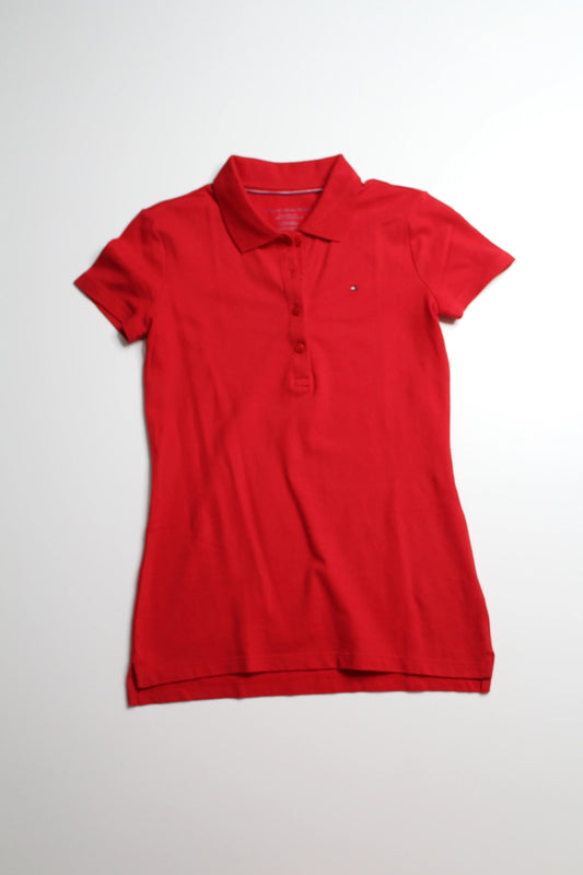 Tommy Hilfiger red golf polo dri fit short sleeve, size xxsmall (fits like size xs) (price reduced; was $25)