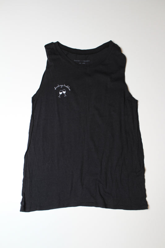 Social Sunday drinking buddies tank, size small/medium