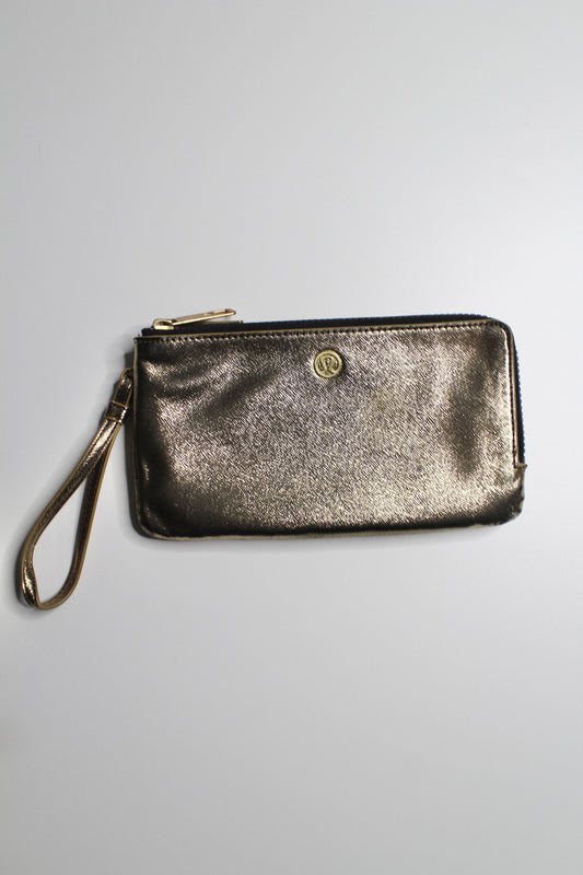 Lululemon gold shimmer double up pouch wristlet