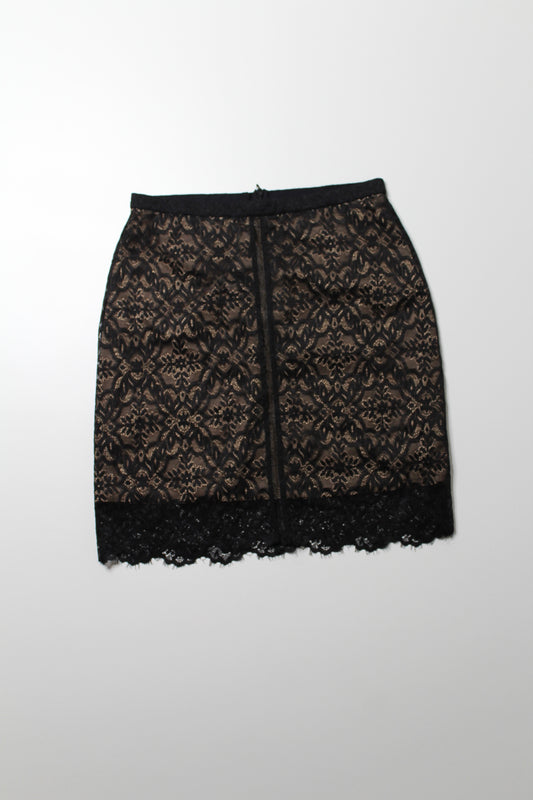 Aritizia wilfred nude/black ‘lis’ lace mini skirt, size 4 (price reduced: was $48)