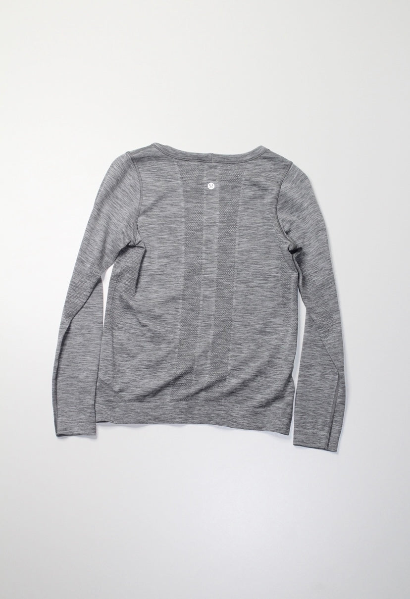 Lululemon heathered grey swiftly breeze long sleeve, size 4