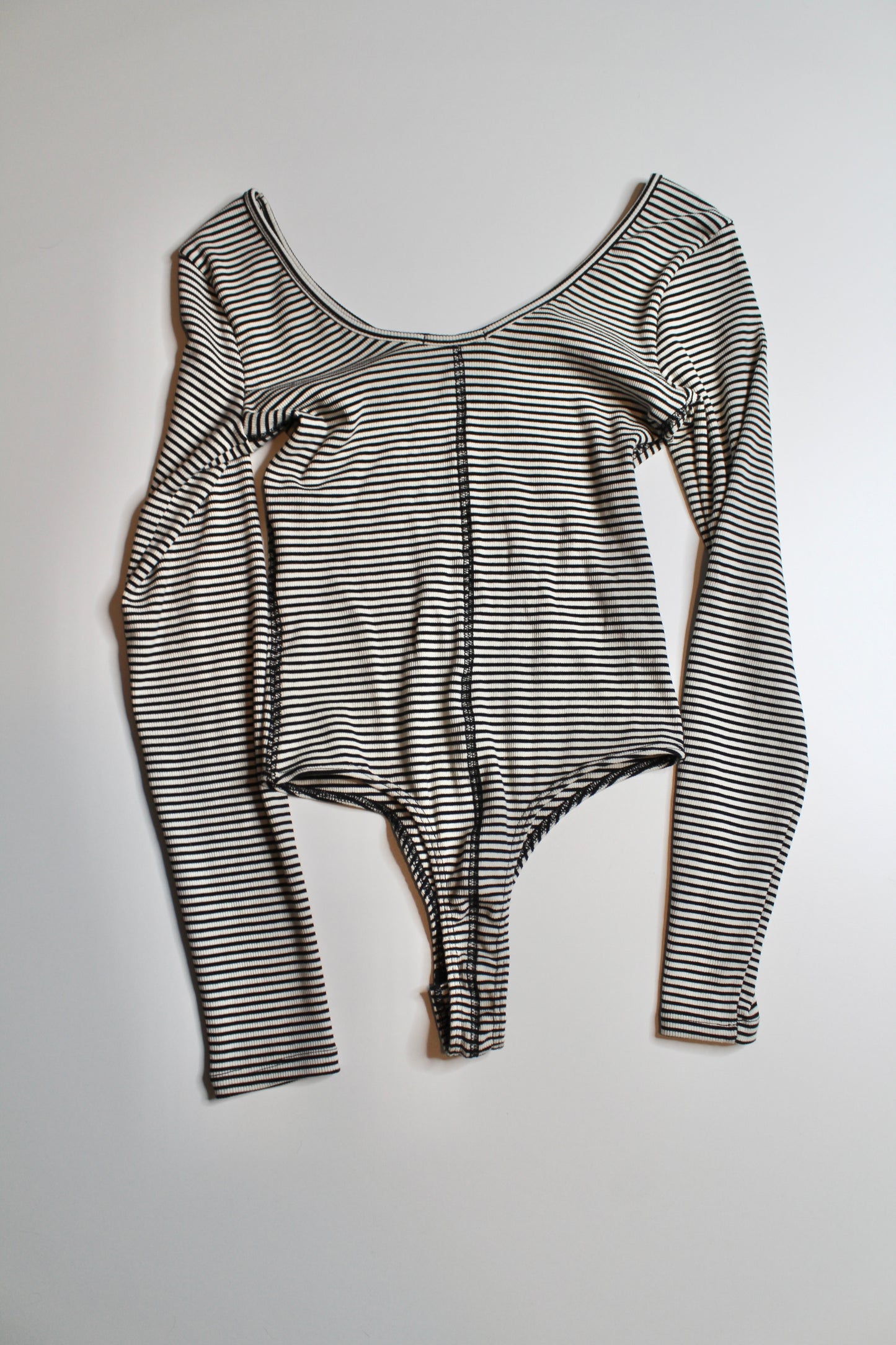 Lulus striped long sleeve bodysuit, size small (additional 50% off)