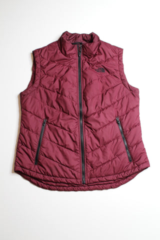 The North Face lightweight maroon puffer vest, size XL (additional 50% off)
