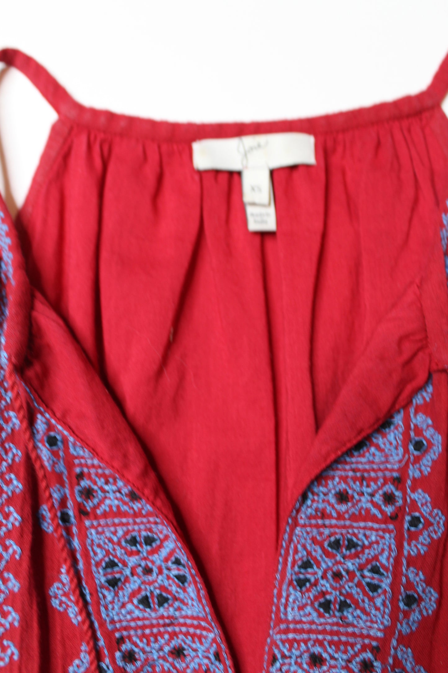 Joie red boho summer dress, siz xs (relaxed fit) (additional 30% off)