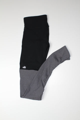 Alo Yoga black/grey goddess leggings, size small 