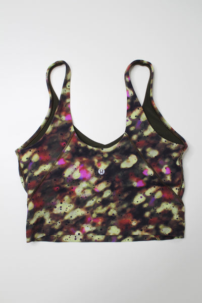 Lululemon soft focus splatter green multi align tank, size 8 *new without tags