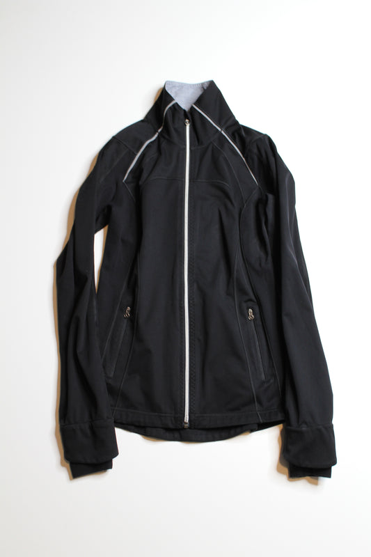 Lululemon black zip up run jacket, size 4