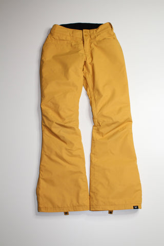 Roxy yellow slim fit backyard snow pants, size xs (slim fit) (price reduced: was $40)
