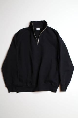Aritzia black TNA cozy 1/4 zip pullover, size 1