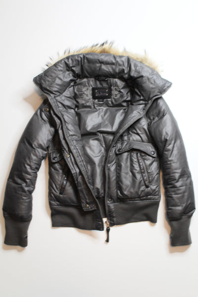 Mackage (Aritzia) dark olive puffer bomber jacket, size small (price reduced: was $275) (additional 20% off)