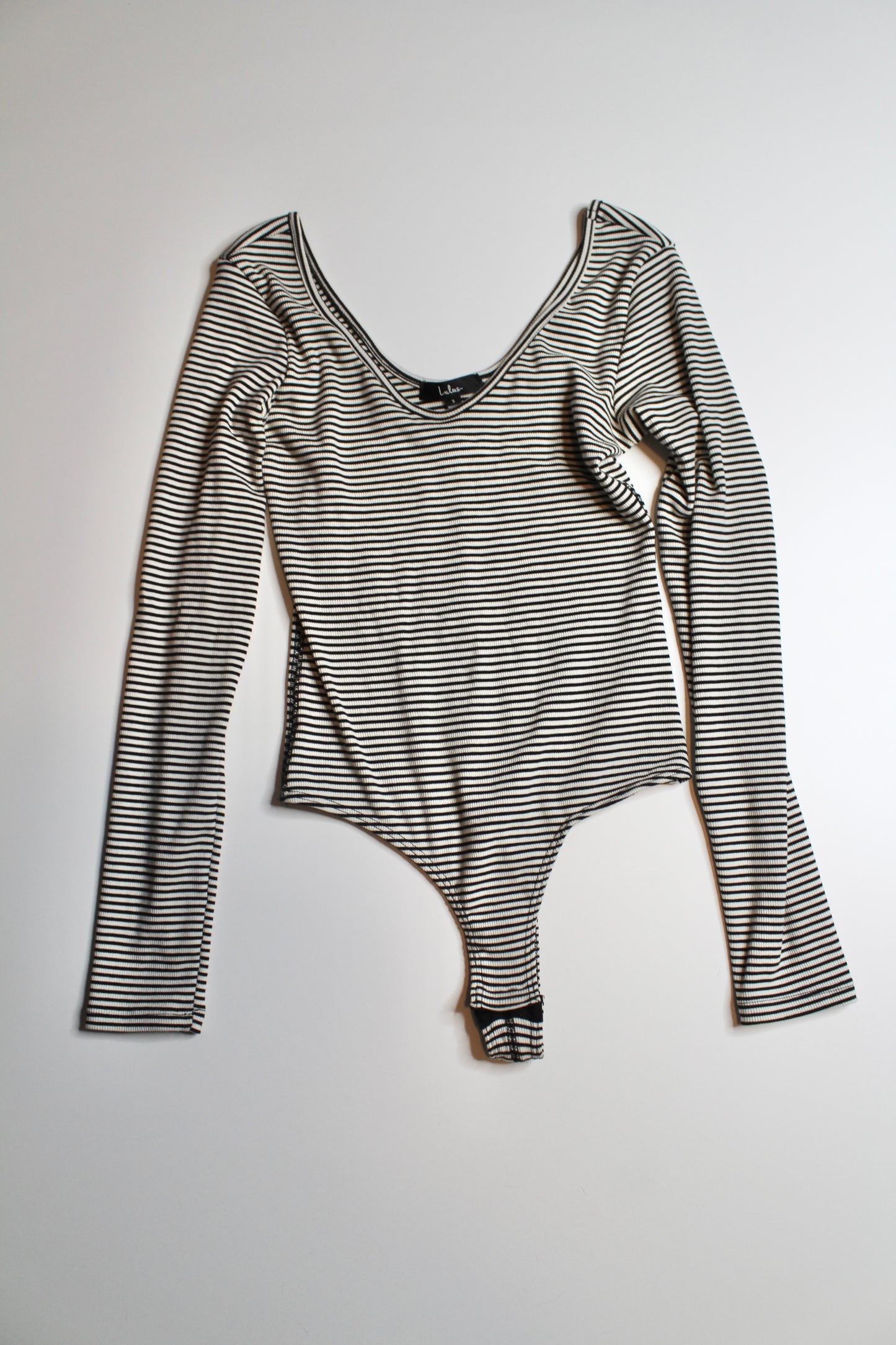 Lulus striped long sleeve bodysuit, size small (additional 50% off)