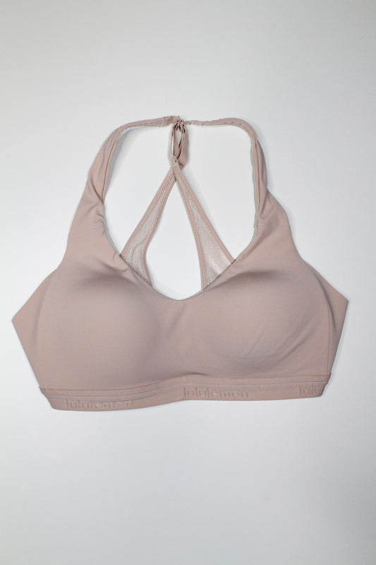 Lululemon light pink up for it bra, size 32C (fits 4/6)